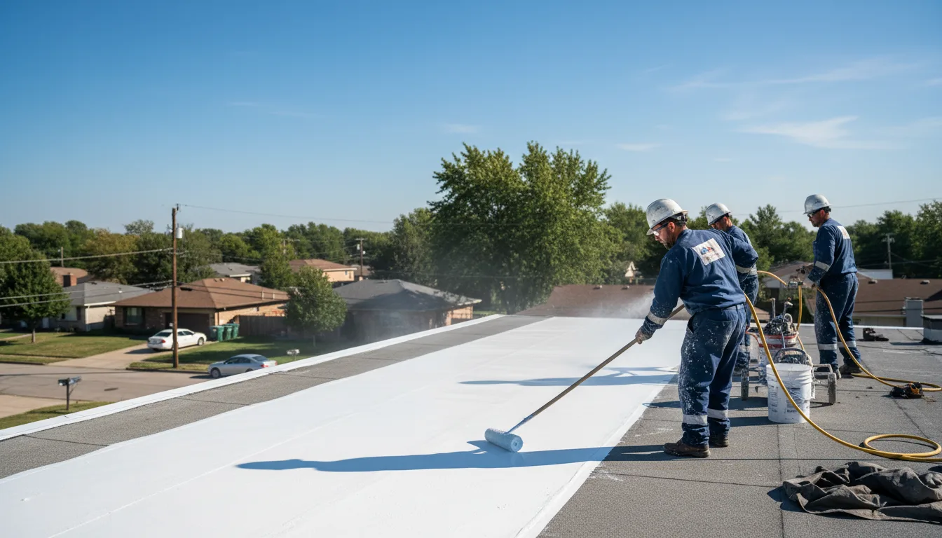 Commercial roof coating in Burnt Prairie, IL near me